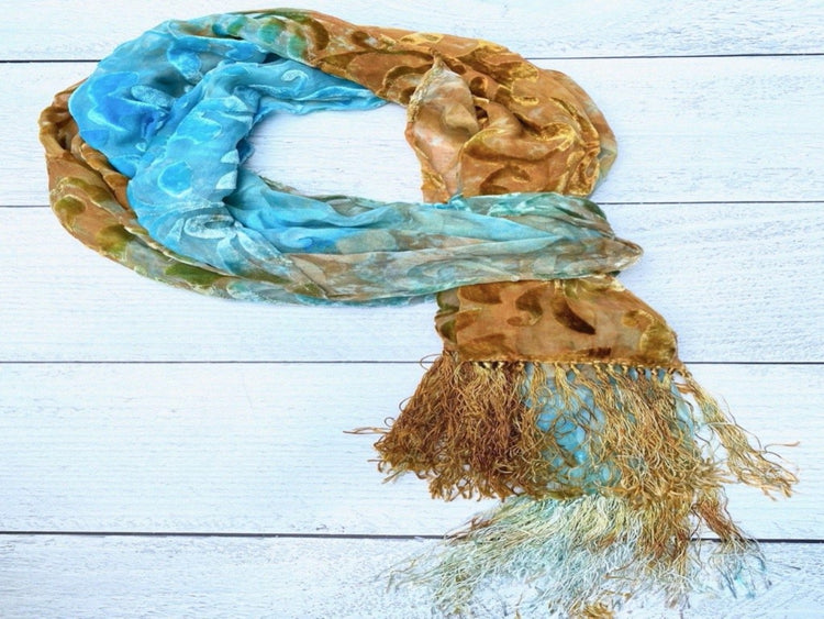 Iced Tie-Dyed Scarves