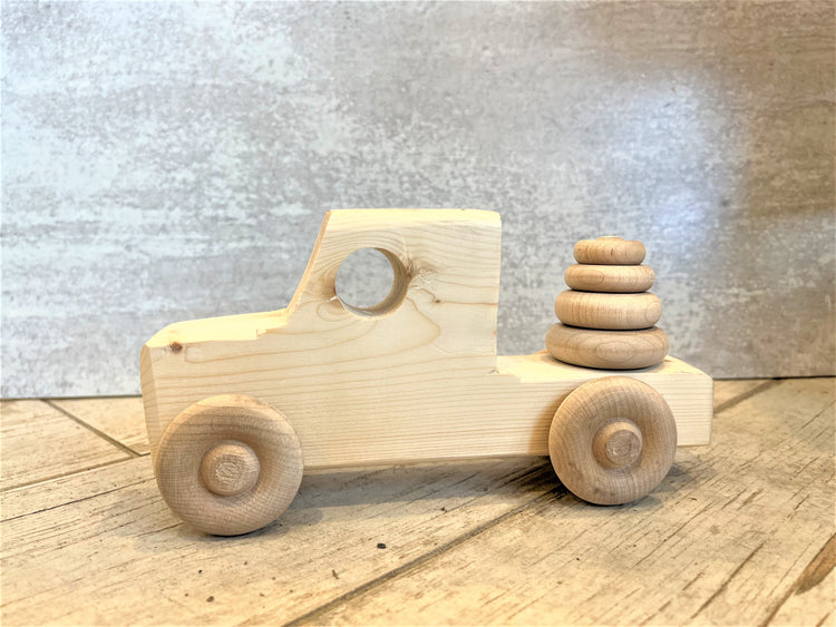 Handcrafted Wooden Baby Toys - Truck & Tires