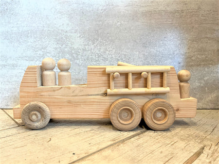 Handcrafted Wooden Baby Toys - Fire Engine