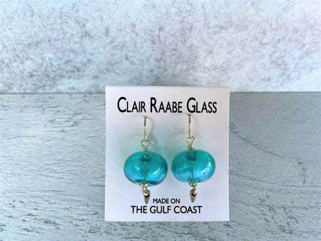 Handblown Glass Bead Hook Earrings