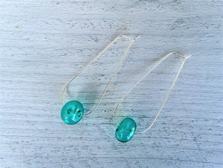 Handblown Glass Bead Threader Earrings