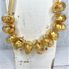 Handblown Glass Orb Necklace - Gold