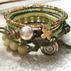 Peridot Bracelet - Peridot Leather Wrap -  Green Bracelet - Peridot Jewelry - Girlfriend's Gift - Women's Jewelry - August Birthstone