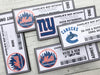 Sports Seating Cards - Sports Place Cards -  Escort Cards - Logo Place Cards - Logo Seating Cards - Bar Mitzvah Accessories - Set of 5