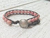 Pink Rhodonite Bracelet- Matte Pink Rhodonite - Rhodonite Jewelry - Pink Bracelet - Girlfriend's Gift - Women's Jewelry - Men's Jewelry