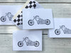 Motorcycle Folded Note Cards, Biker Note Cards, Motorcycle Stationery, Personalized Stationery, Thank You Cards, Harley Stationery, Set of 8
