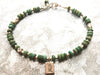 Turquoise Bracelet - Silver Fish Charm - Beaded Bracelet - Turquoise Jewelry - Girlfriend Gift - Women's Jewelry -December Birthstone