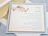 Wedding Invitation - Cherry Blossom Invitation - Flower Invitation - Elegant Invitation - Blue and Gold Invitation - Birthday Invite