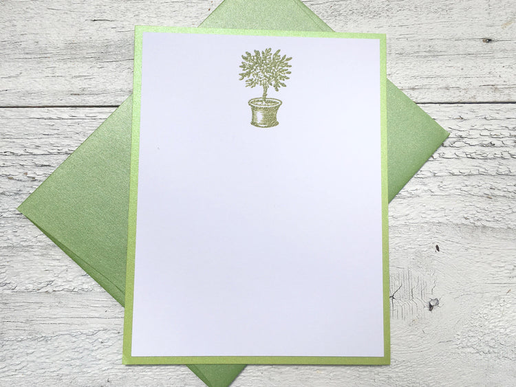 Topiary Note Cards, Garden Note Cards, Personalized Note Cards, Topiary Stationery, Garden Lovers Gift, Thank You Notes, Set of 8