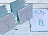 Seating Cards, Table Seating Cards, Turquoise Place Cards, Bat Mitzvah Seating Cards, Table Cards, Wedding Seating Cards, Set of 8