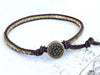 Citrine Bracelet Wrap - Lotus Button