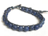 Lapis Bracelet - Lapis Jewelry - Lapis Leather Wrap - Lapis Wrap - Men's Bracelet - Men's Jewelry - Women's Bracelet - Boyfriend Gift