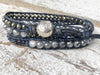 Labradorite Bracelet - Labradorite Jewlery - Labradorite Wrap Bracelet - Iolite Bracelet - Iolite Jewelry - Pyrite Bracelet